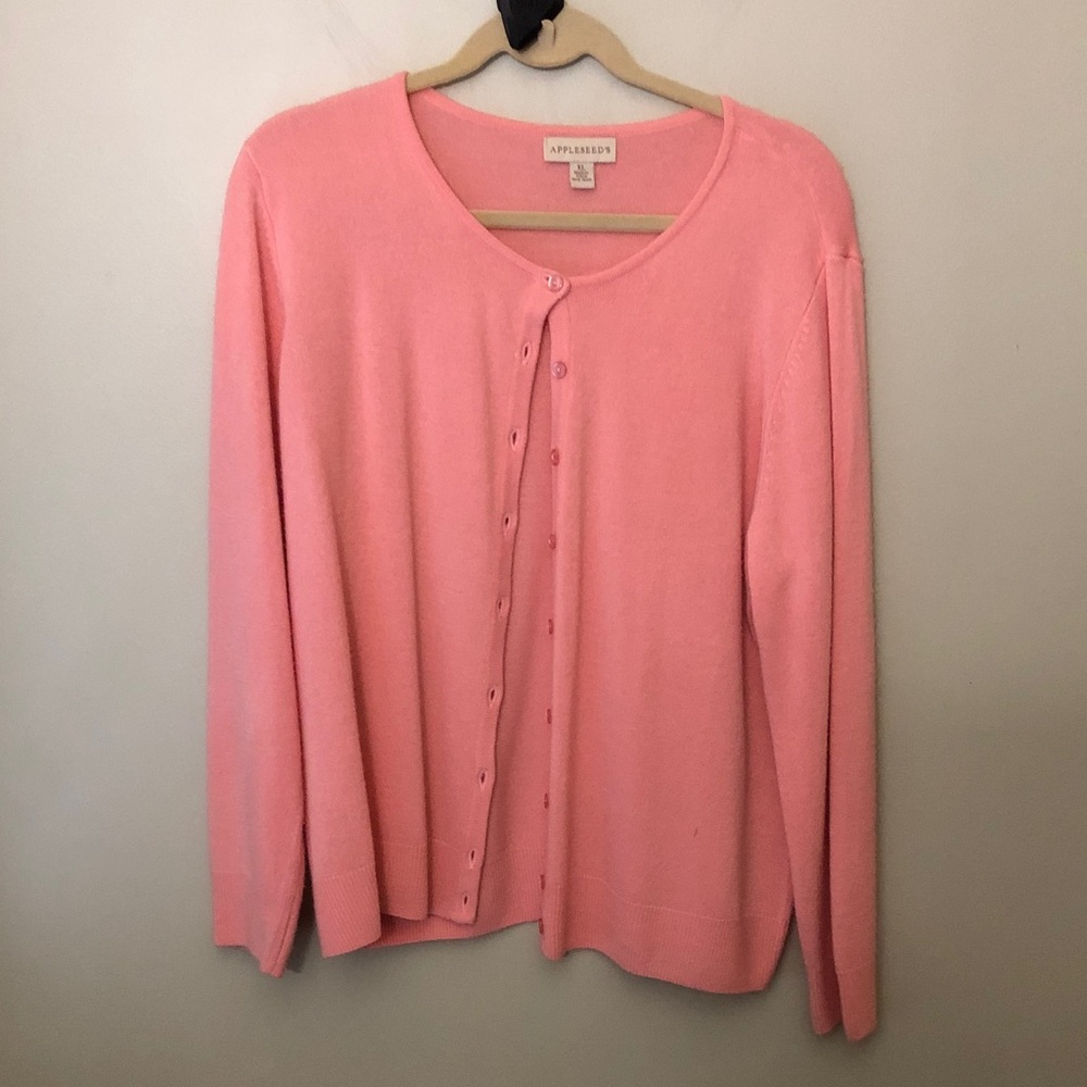 Appleseed's Pink Cardigan Sweater
